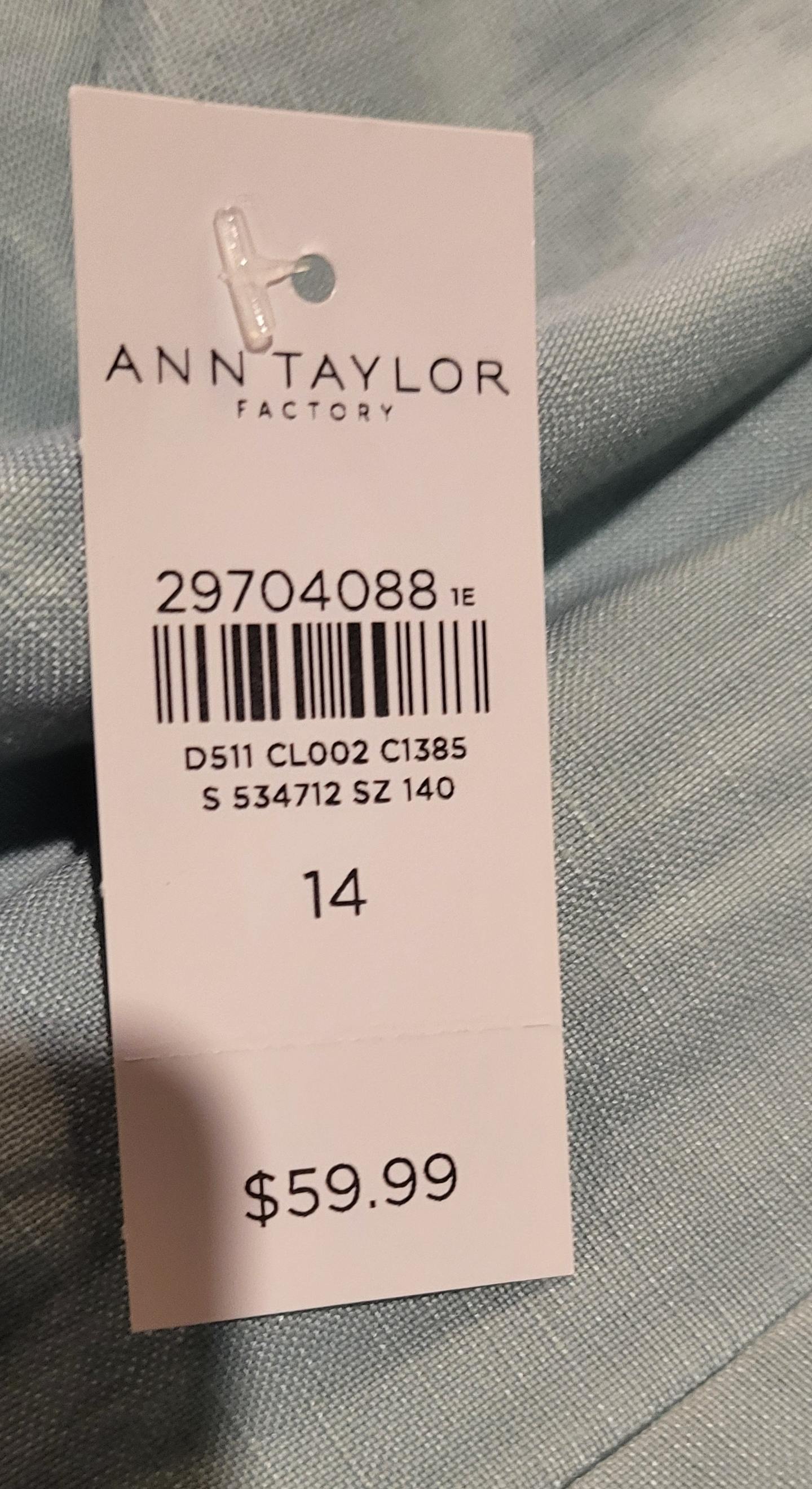 NWT Ann Taylor Crisscross Shoulder Top Size 14