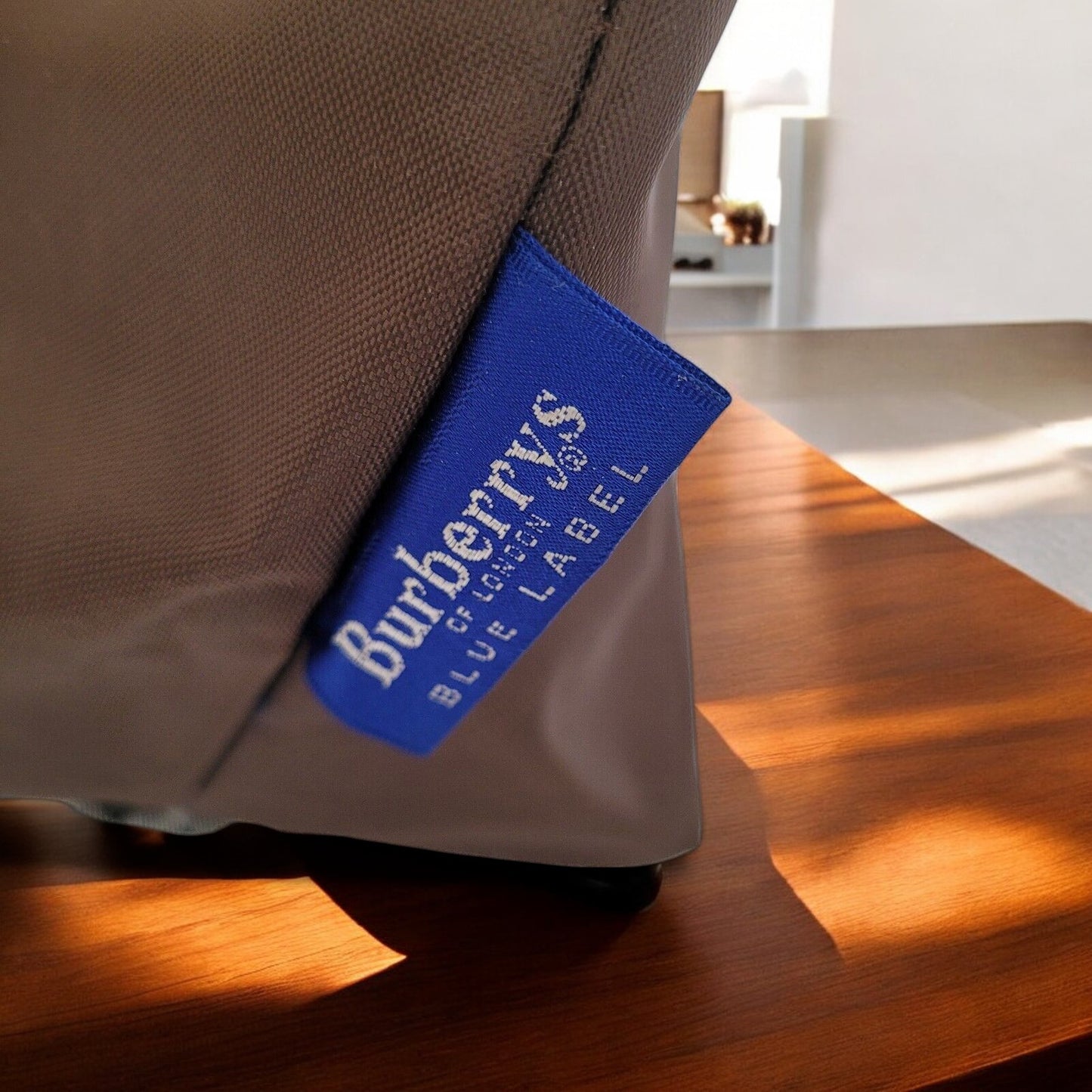 BURBERRY BLUE LABEL Mini Tote Handbag Purse Bag Canvas Small Nova Check Brown