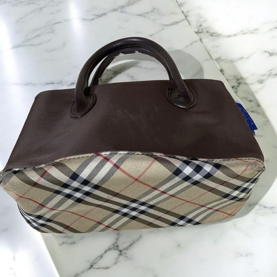 Burberry London Blue Label Mini Tote Bag Nova Check/ Limited Original Vintage