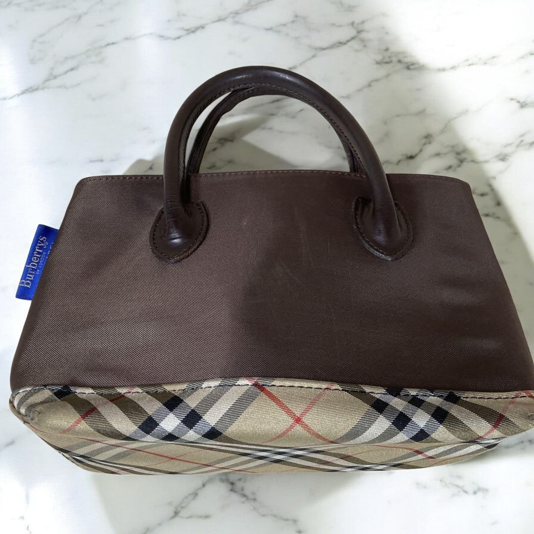 Burberry London Blue Label Mini Tote Bag Nova Check/ Limited Original Vintage