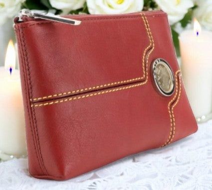 Céline Leather Pouch with 100 Peseta Accent