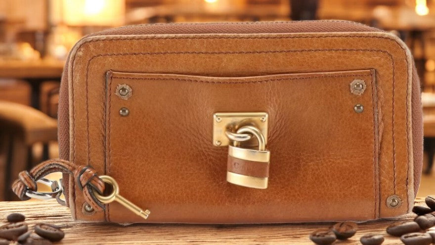 Chloé Paddington Leather Zip-Around Wallet