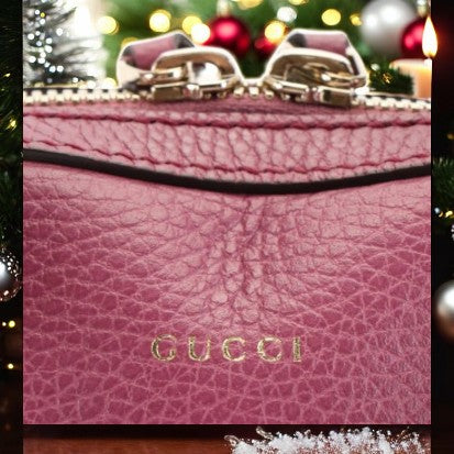 Gucci Lady Dollar Dome Two-Way Handbag in Pink-Grained Leather