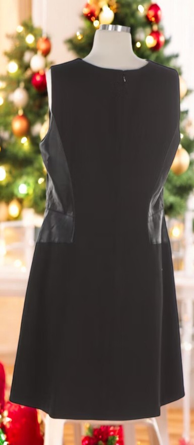 Lauren by Ralph Lauren Faux Leather Trim Sheath Dresses