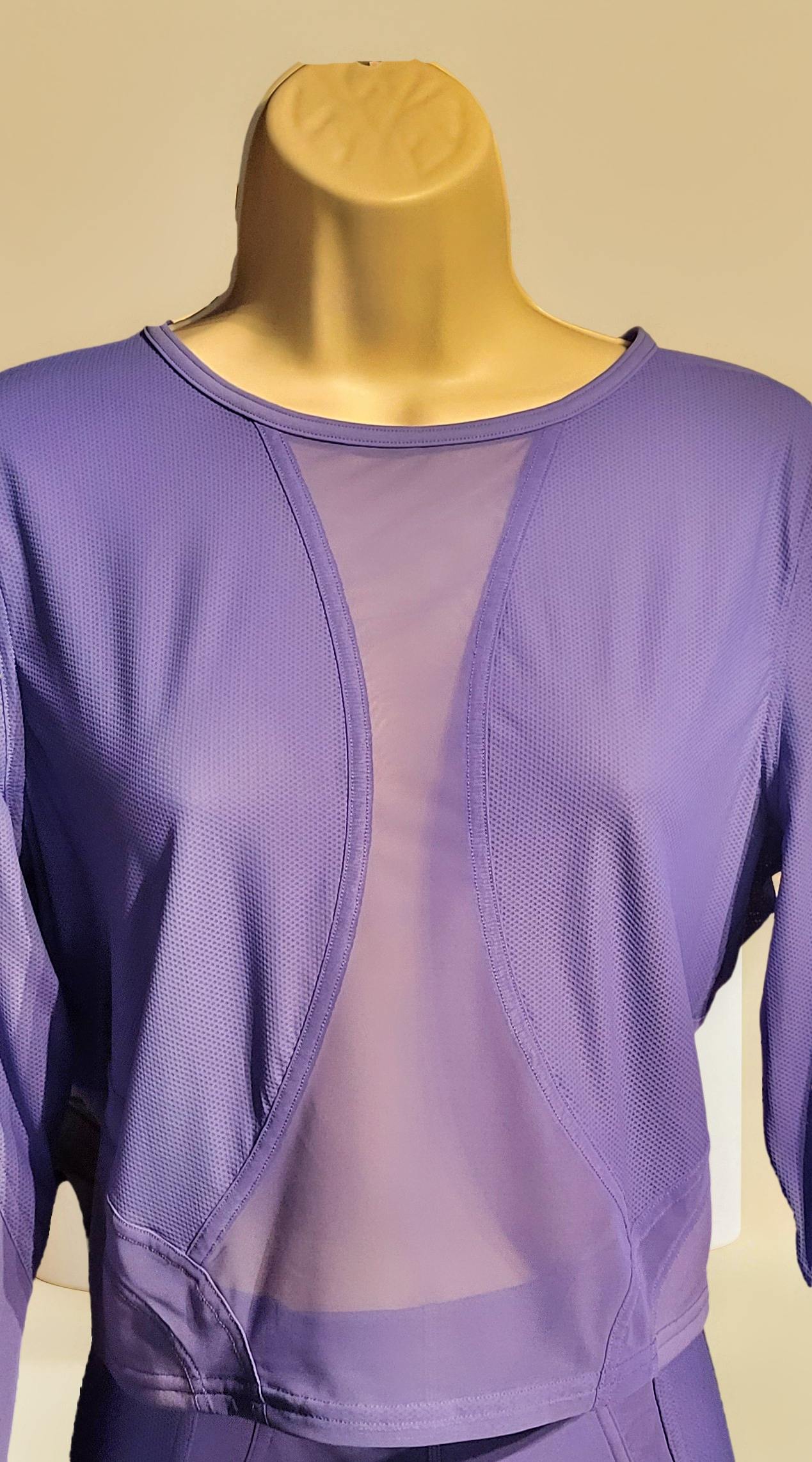 NWOT lululemon Lavender Mesh Panelled Training Long Sleeve Shirt w/Pants (SET)