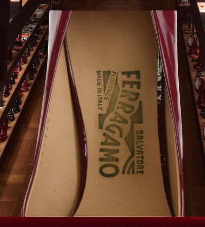 Salvatore Ferragamo Vara Bow Pumps in Burgundy Patent Leather