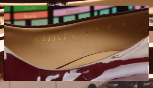 Salvatore Ferragamo Vara Bow Pumps in Burgundy Patent Leather