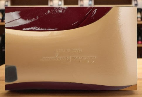 Salvatore Ferragamo Vara Bow Pumps in Burgundy Patent Leather