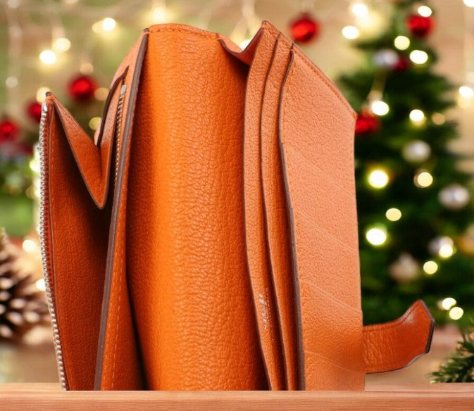 Hermès Feu Mysore Leather Bearn Gusset Wallet