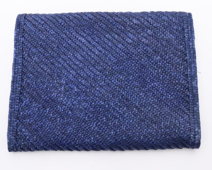 Saks Fifth Avenue Woven Blue/Red Straw Large Flap Clutches