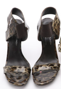 Donald J Pliner and Loeffler Randall Animal Print Ankle Strap Sandals