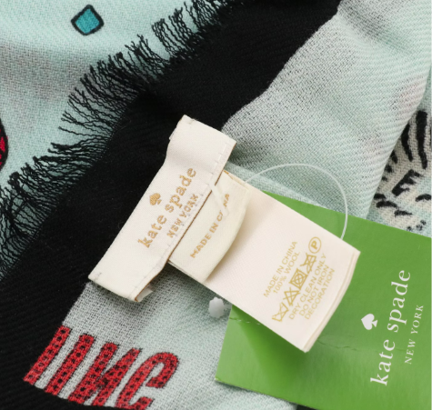 Kate Spade "Las Vegas" and "Embellished Lipstick" Fringe Scarves