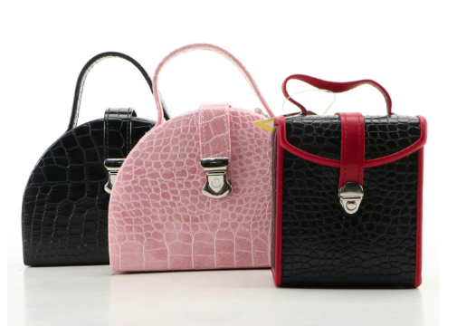 Alten International Purse Style Faux Crocodile Traveling Jewelry Cases