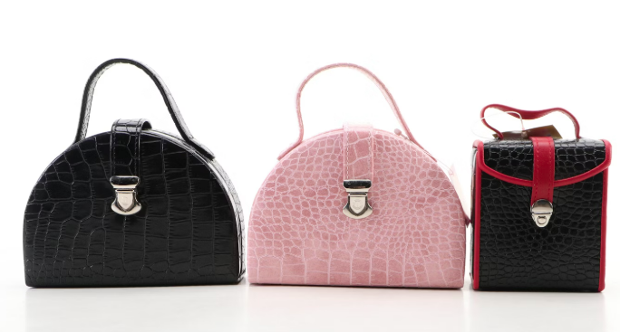 Alten International Purse Style Faux Crocodile Traveling Jewelry Cases