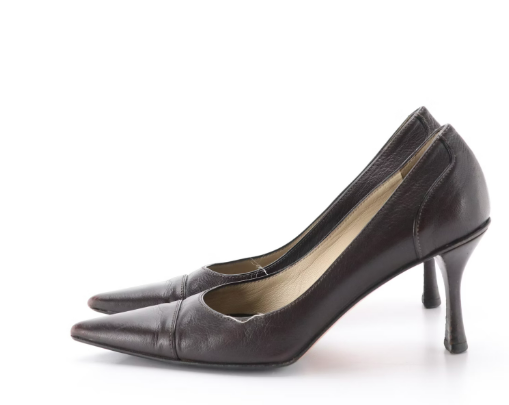 Gucci Brown Leather Pointed-Toe Pumps