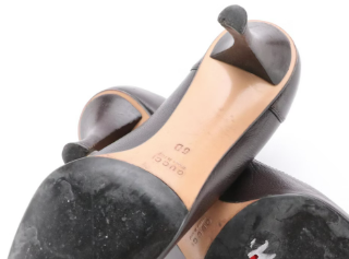 Gucci Brown Leather Pointed-Toe Pumps