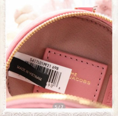 Marc Jacobs Pink Key Chain Coin Purse
