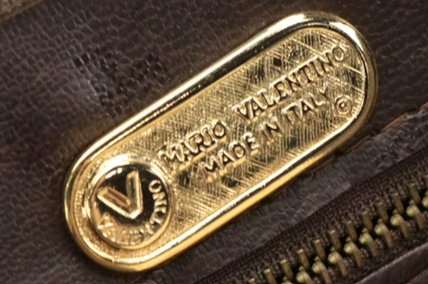 Mario Valentino Brown Leather Clutch Bag