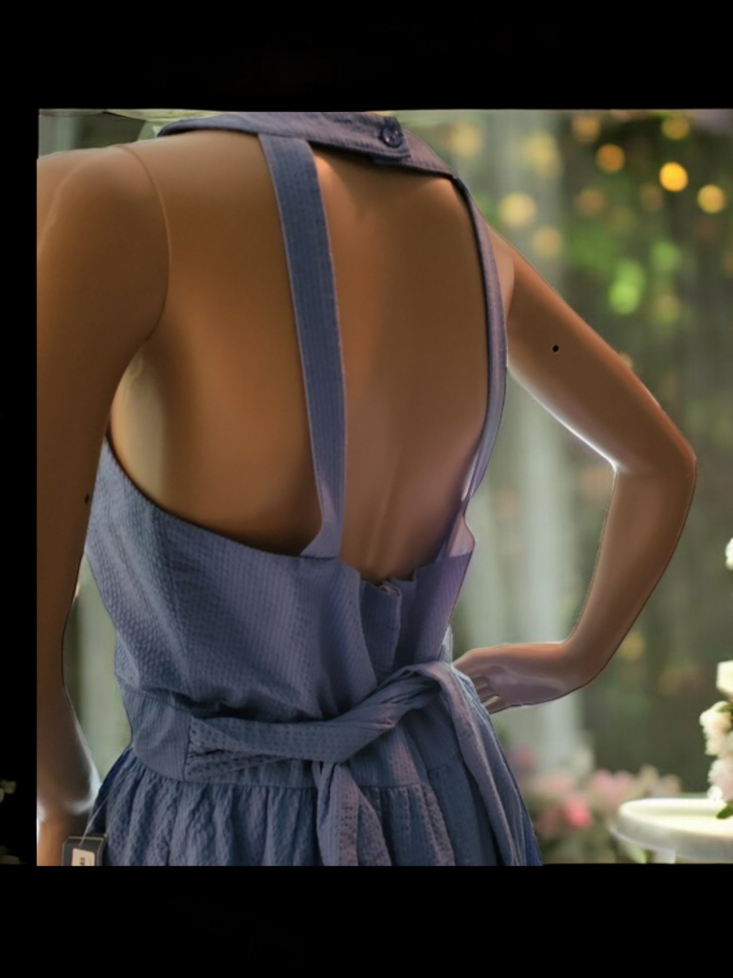 Lauren James - NWT/NEW Abigail Blue Backless Dress / Sz L