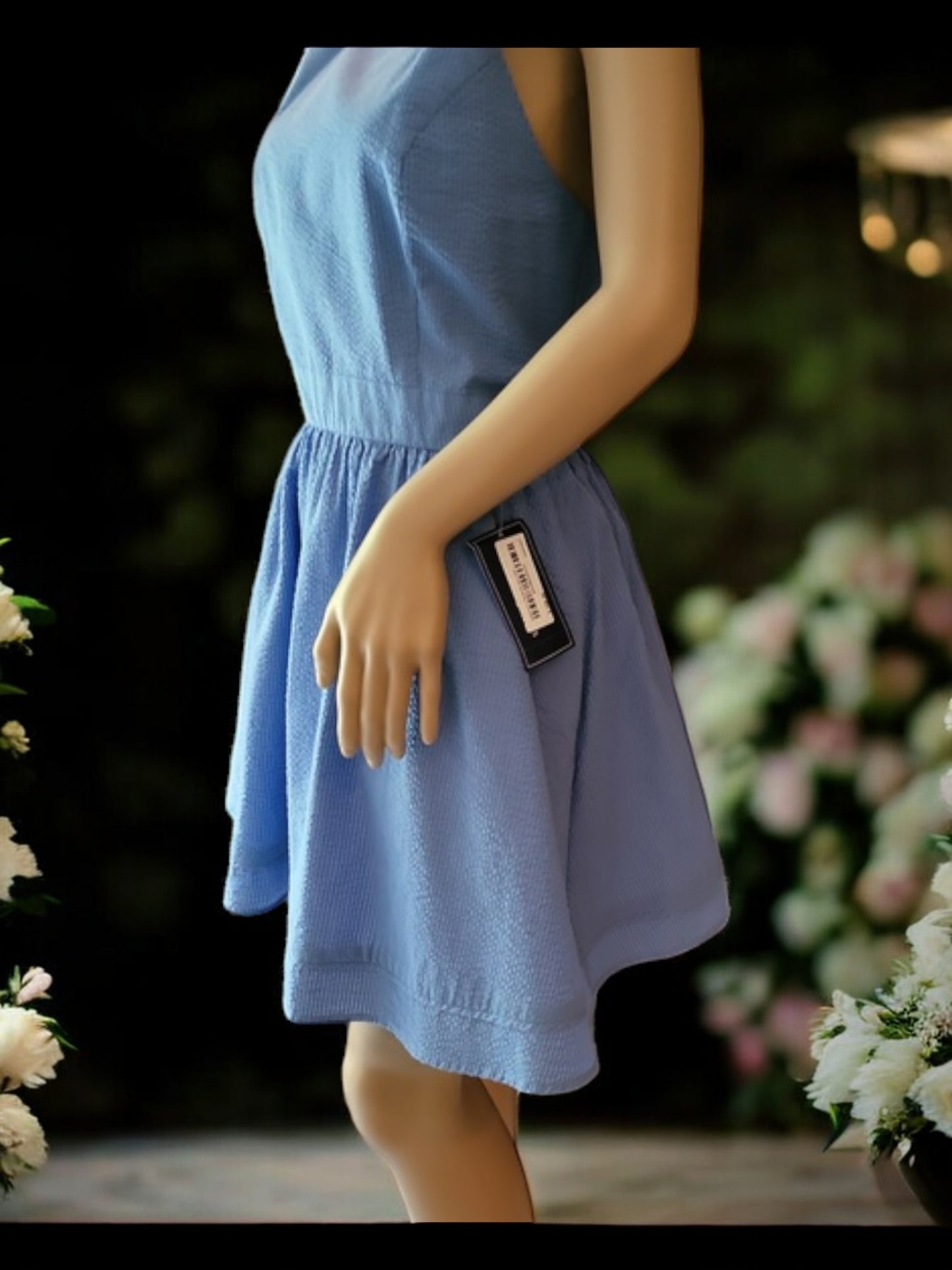 Lauren James - NWT/NEW Abigail Blue Backless Dress / Sz L