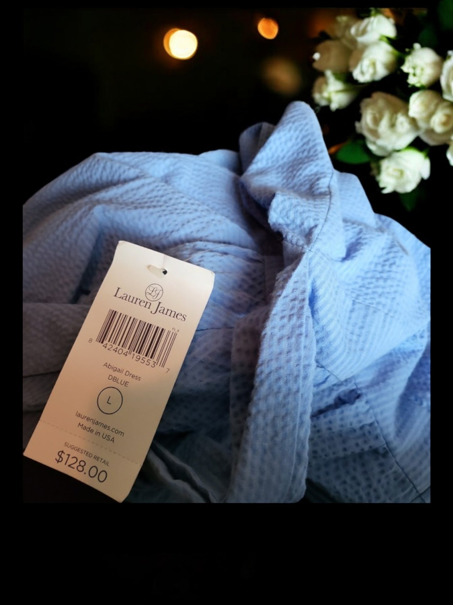 Lauren James - NWT/NEW Abigail Blue Backless Dress / Sz L