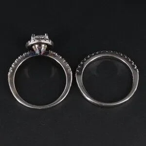 Beautiful CZ Ring and Band-23532