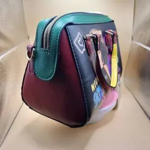 Nikki by Nicole Lee Shoulder Bag Shopping Tote Eco Leather Retro 90’s Zip Red