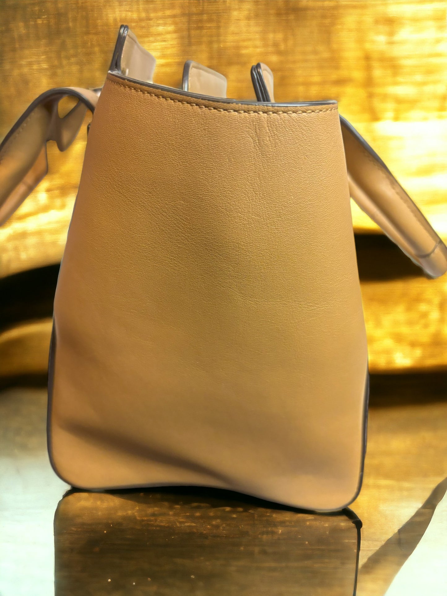 Authentic Henri Bendel Lex Padlock Tan Tote