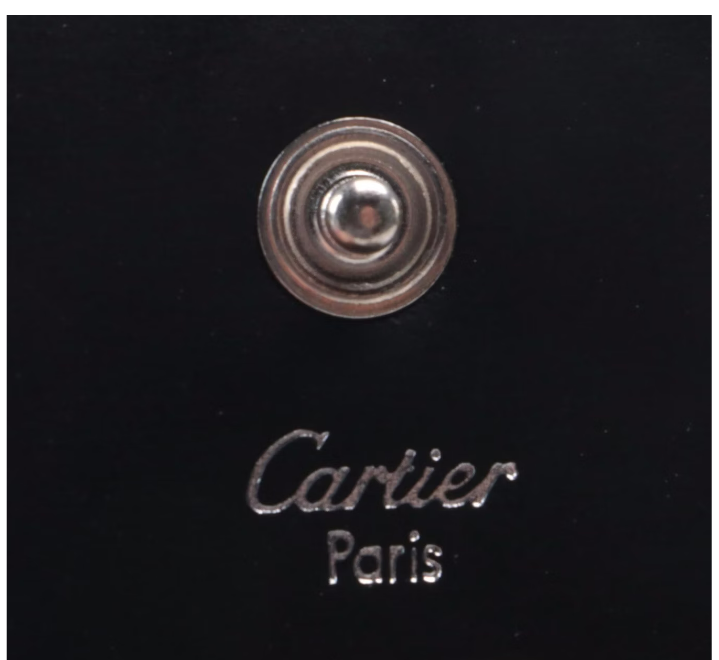 Cartier Black Leather Flap Coin Purse