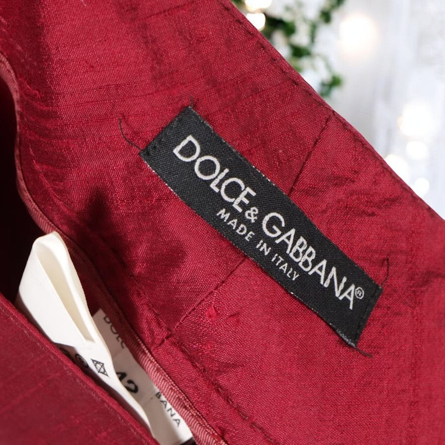 Dolce & Gabbana Silk Cropped Pants with DG Logo