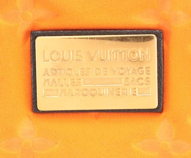 Louis Vuitton Neoprene Scuba shopping bag in orange monogram canvas and black leather