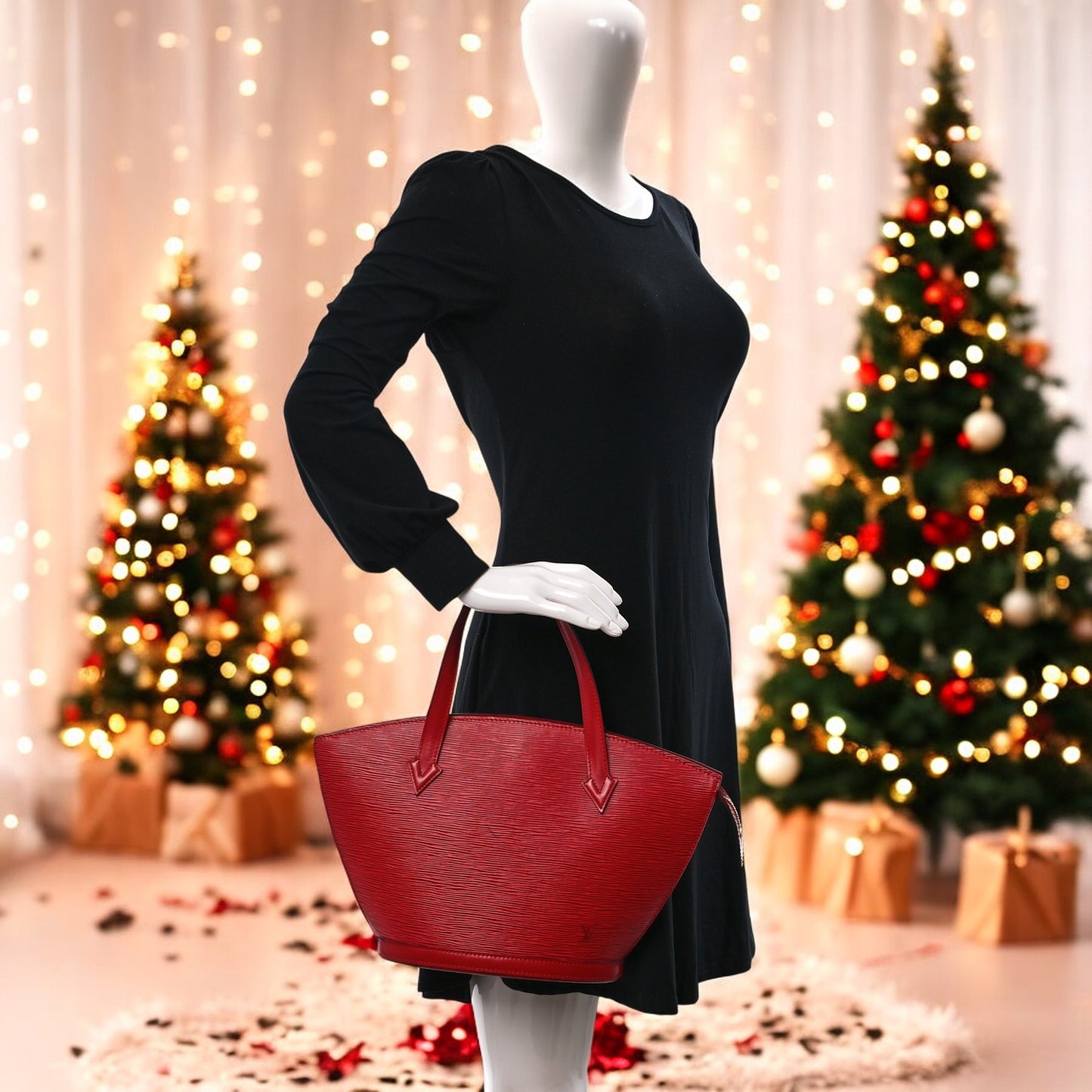Louis Vuitton Epi Saint Jacques PM Castillan Red