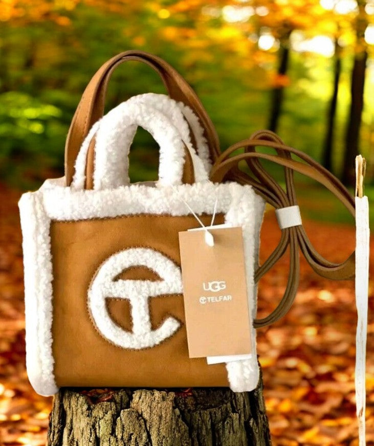 UGG x Telfar Small Shopping Bag Chestnut Shearling - NWT