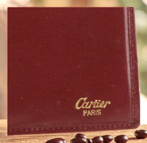 Cartier Les Must de Cartier Bifold Wallet in Burgundy Leather