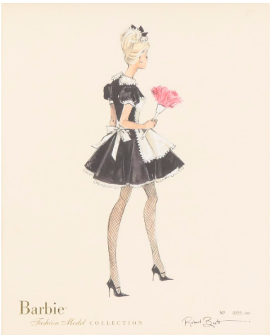 "Barbie Limited French Maid Fashion Model Collection" Offset Lithograph” After Robert Best, 2007