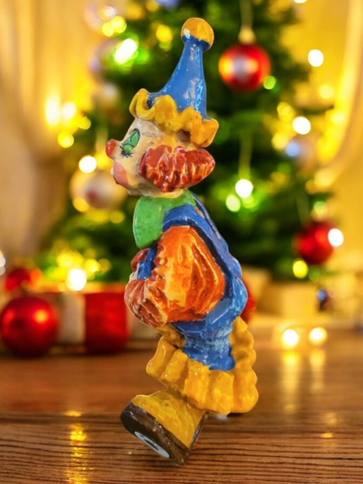 One Colorful Clown Figurines Handmade Originals