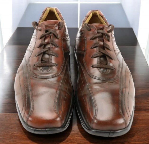 Ecco Oxford Brown Leather Lace-Up Shoes