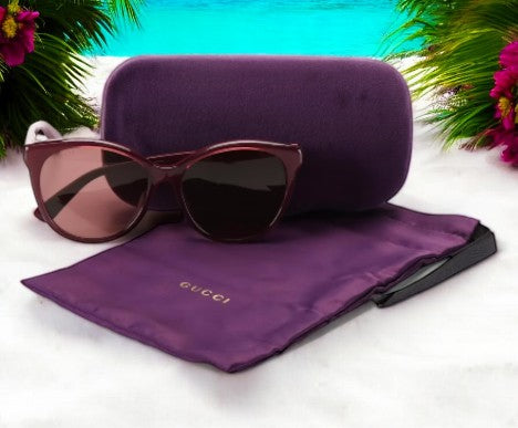 Gucci GG1171SK Round Purple Sunglasses with Case