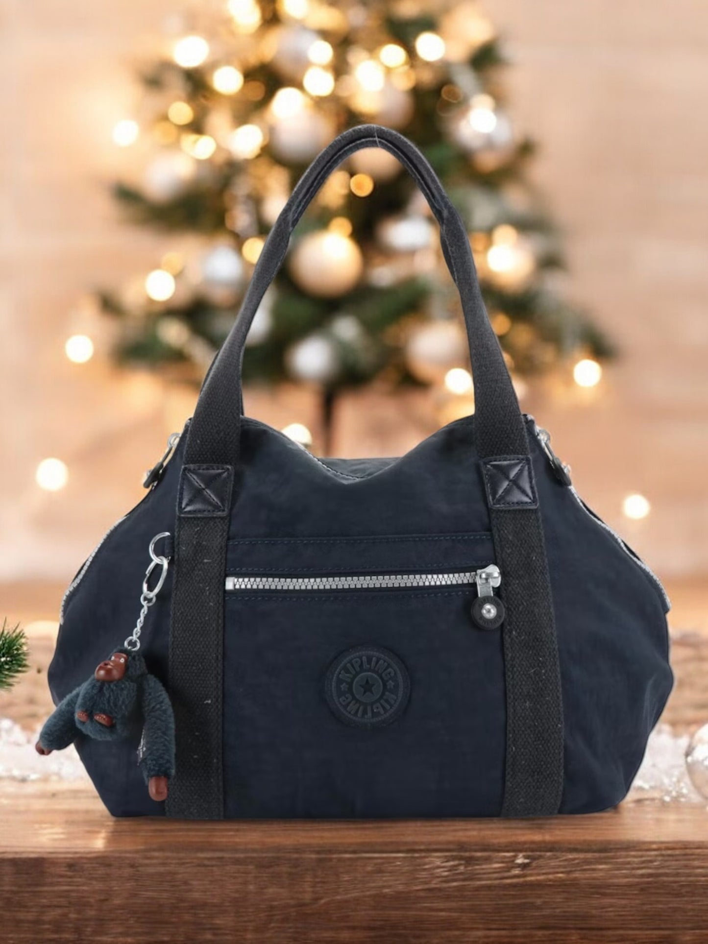 Kipling Art Mini Indigo Canvas Shoulder Bag