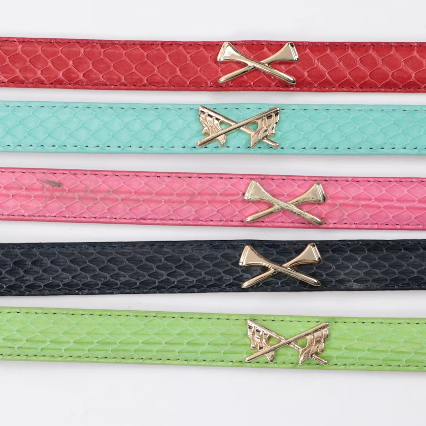 L. B. Belt Company Snakeskin Belt Quartet (L)