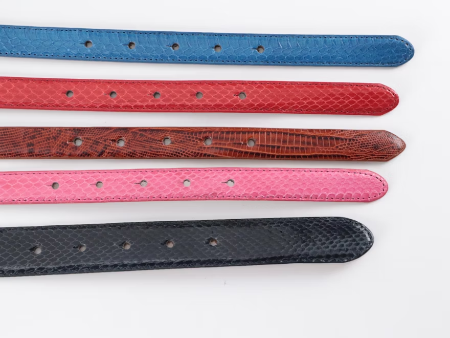 L. B. Belt Company Snakeskin Belt Quartet (M)