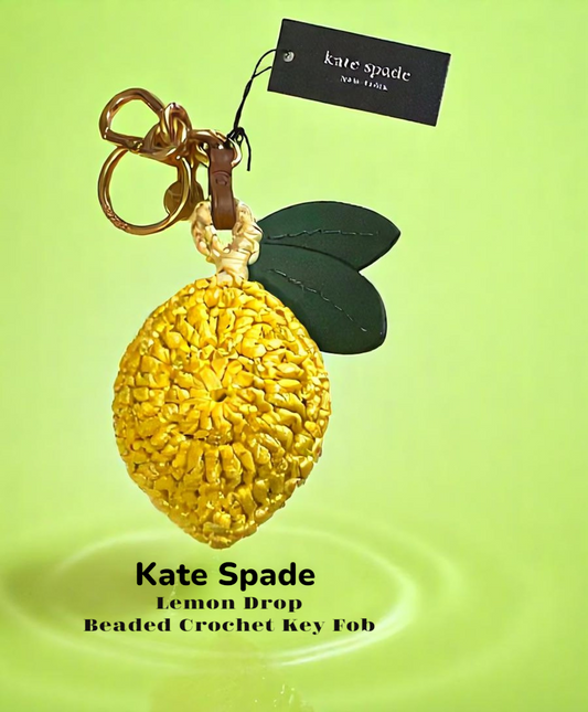 NWT/Vintage Kate Spade Lemond Drop Beaded Crochet Key Fob