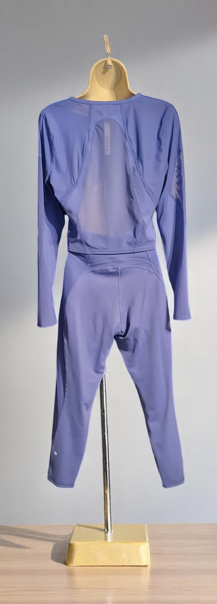 NWOT lululemon Lavender Mesh Panelled Training Long Sleeve Shirt w/Pants (SET)