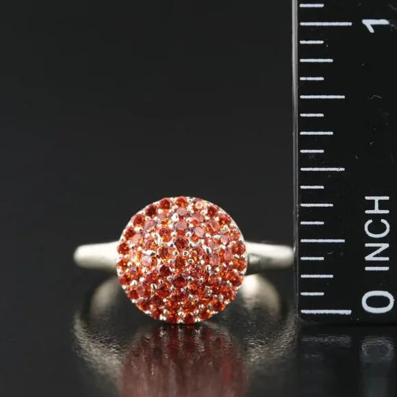 Ruby Red Sterling CZ Ring - Sz 7