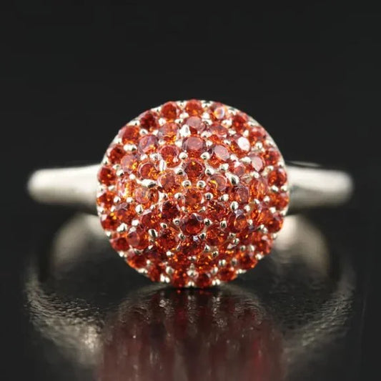 Ruby Red Sterling CZ Ring - Sz 7