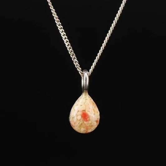 Sterling Chip Stone Pendant Necklace