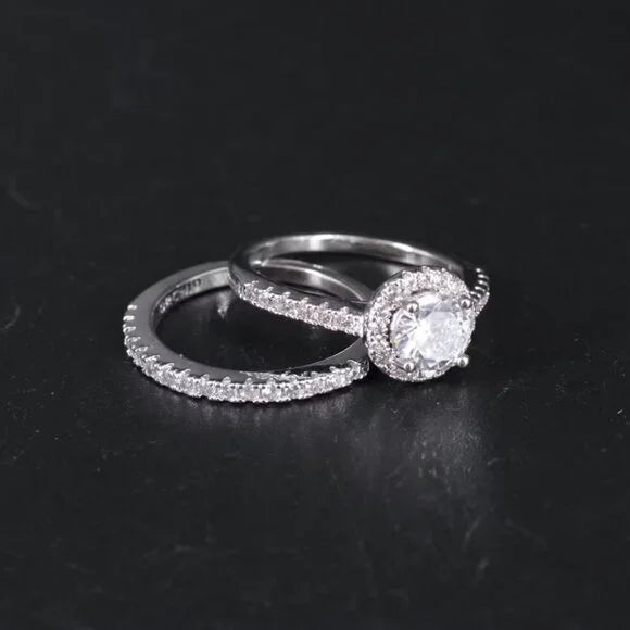 Beautiful CZ Ring & Enhancer Band-32051