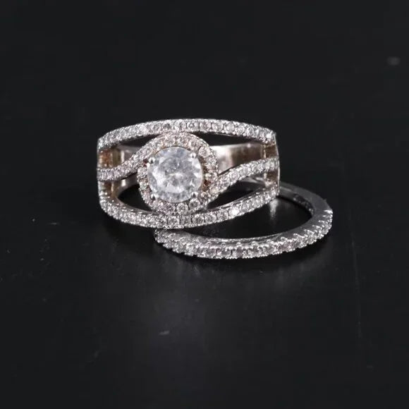 Beautiful CZ Ring & Enhancer Band-76284