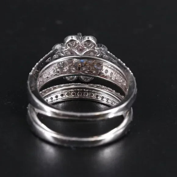 Beautiful Flower - CZ Ring/Enhancer Band - 75754