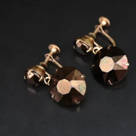 Beautiful Vintage - Glass Drop Earrings - 97740